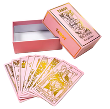 Load image into Gallery viewer, Rose Gold Tarot & Guide | Classic Tarot Design and Gold Foil