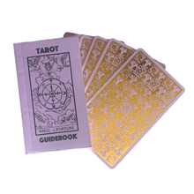 Load image into Gallery viewer, Lavender Gold Foil Tarot &amp; Guide | Classic Tarot Design

