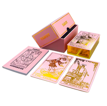 Load image into Gallery viewer, Rose Gold Tarot &amp; Guide | Classic Tarot Design and Gold Foil
