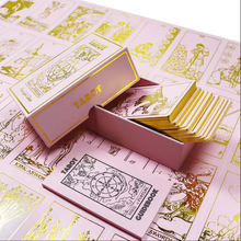Load image into Gallery viewer, Rose Gold Tarot &amp; Guide | Classic Tarot Design and Gold Foil
