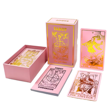 Load image into Gallery viewer, Rose Gold Tarot &amp; Guide | Classic Tarot Design and Gold Foil
