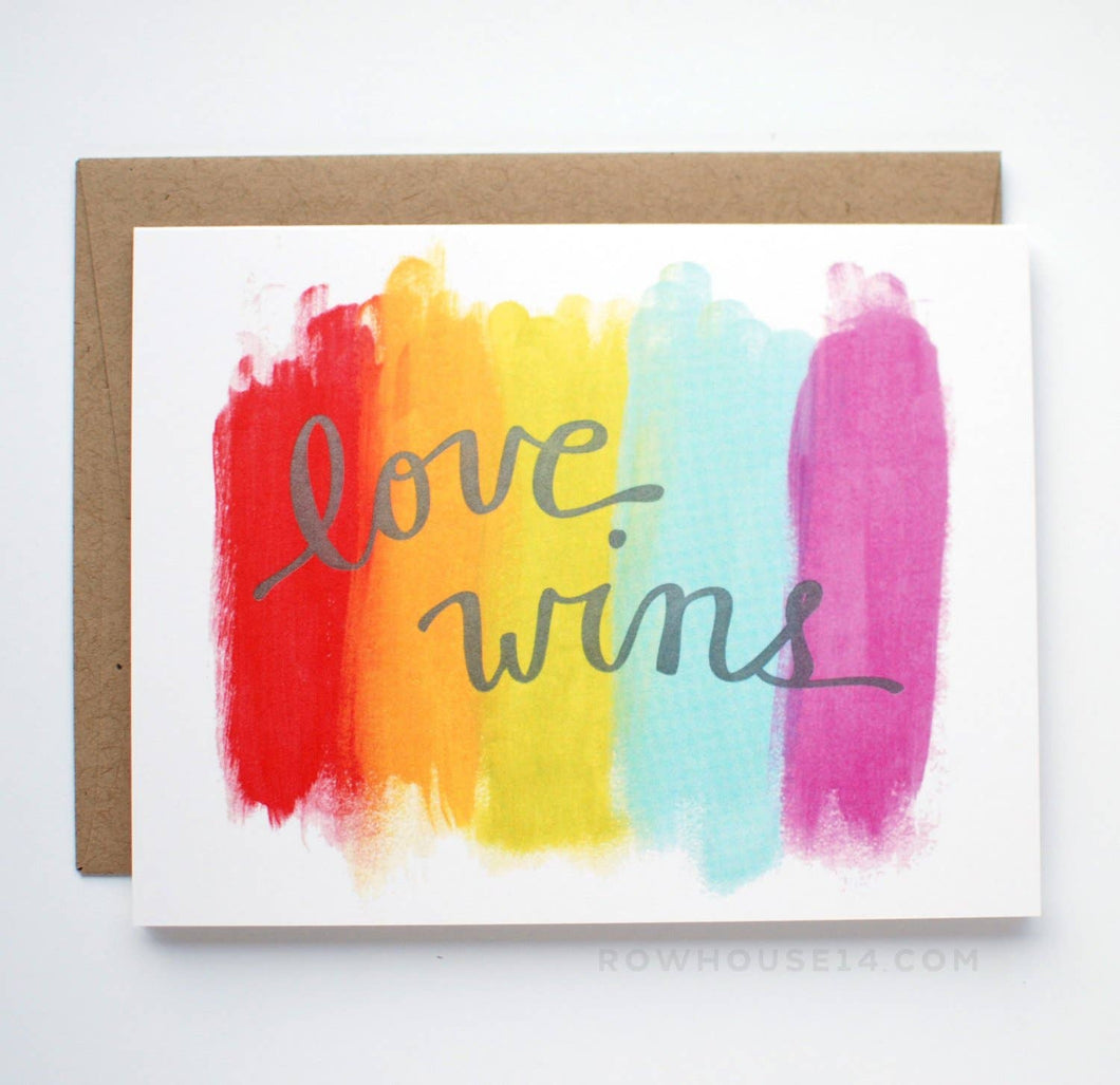 Love Wins Letterpress Card