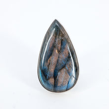 Load image into Gallery viewer, Sterling silver labradorite ring
