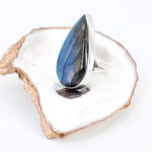 Load image into Gallery viewer, Sterling silver labradorite ring
