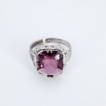 Load image into Gallery viewer, Purple silver ring
