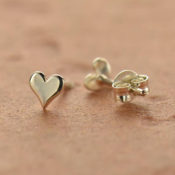 Tiny Heart Stud Earrings 5x5mm